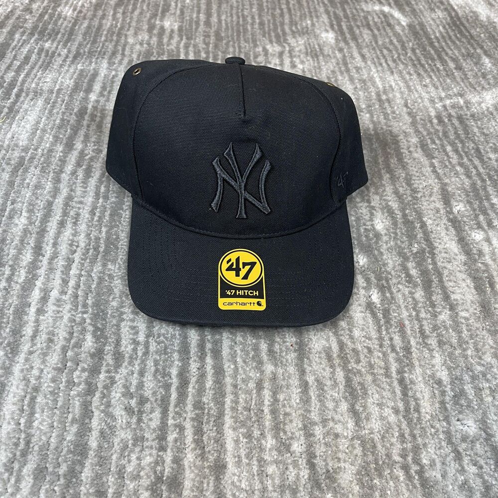 New York Yankees Hat Cap Snap Back One Size Mens Black MLB Carhartt 47 Brand